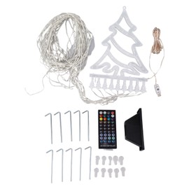 Christmas Waterfall Lights 305 LED 9 Strings 10 Modes Christmas Decorations with Remote Control for Courtyard