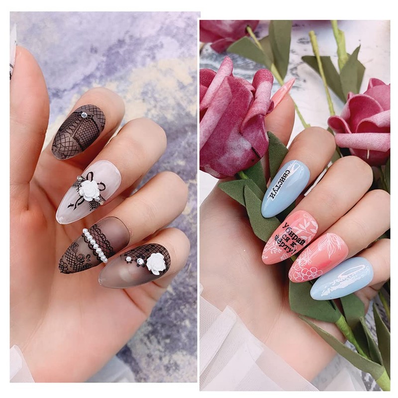 Nail Stamp Set, 5 Pieces Nail Stamp Plate Flowers, Nail