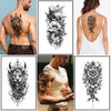 TempooCos Animal Temporary Tattoos - 12 Sheets Wolf Snake Tiger