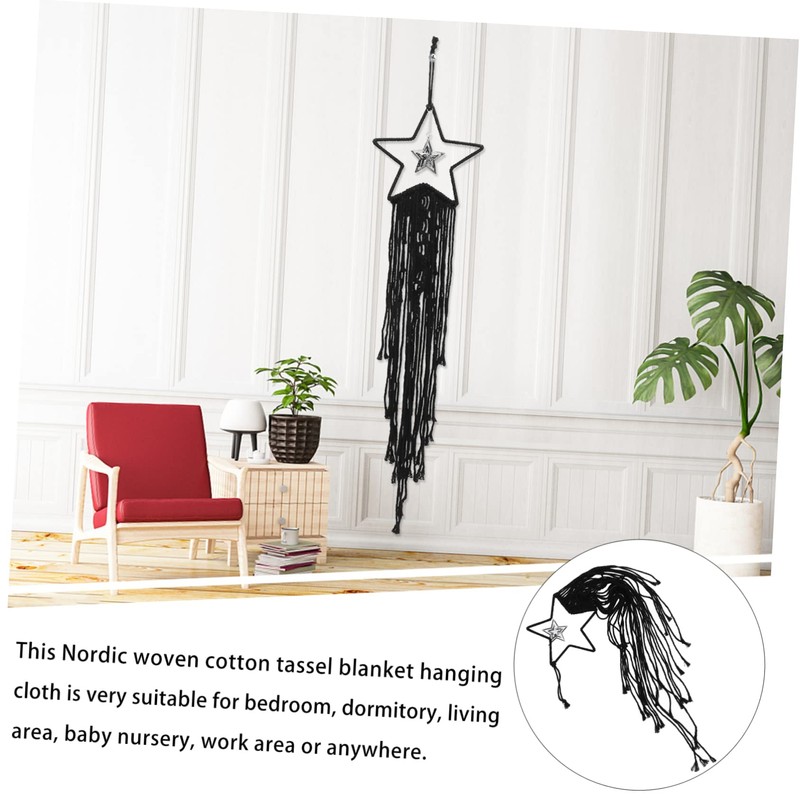 ULTECHNOVO Stars Tapestry Macrame Dream Catcher Decorative Wall Hanging Home