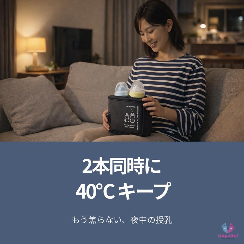 Shorten Night Breastfeeding, Bottle Warmer, USB 2 Simultaneously, 104°F (40°C)