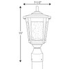 Progress Lighting P6430-3130K9 Contemporary/Soft 1-9W Led Post Lantern, Black