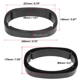 X AUTOHAUX 1 Pair Car Speaker Spacers for 6 x 9 Inch Plastic 46 mm Thickness