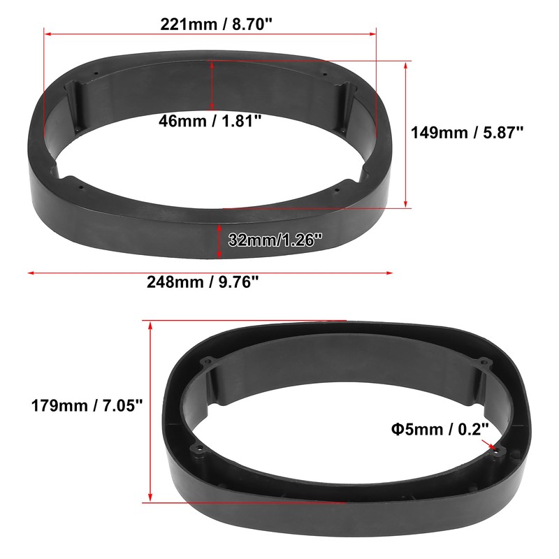 X AUTOHAUX 1 Pair Car Speaker Spacers for 6 x