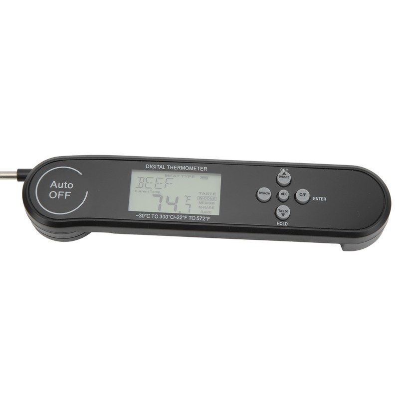 Digital Multifunction Food Thermometer Folding 180° Rotation Probe 22℉572℉ 30℃300℃