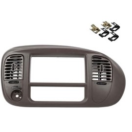 Center Dash Radio Panel Bezel Compatible with 97-03 Ford F-150 Expedition Radio Center Dash Trim Bezel Panel Gray OEM Ford Expedition Brown