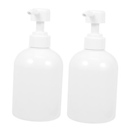 FELTECHELECTR 2pcs Lotion Dispenser Refillable Squeeze Soap Bottles for Shower Gel Shampoo Conditioner Portable Bathroom Accessories White