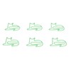 100 Pcs Green Cute Paper Clips Cat Shaped Fun Bookmark
