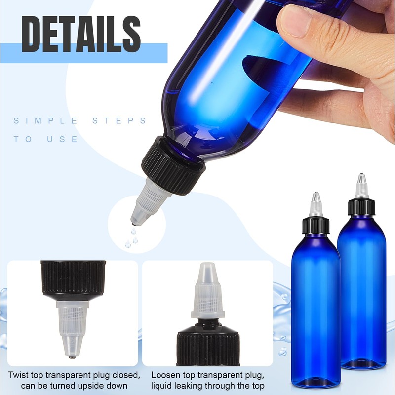Barydat 12 Pcs Applicator Bottles for Hair, Squeeze Hair Oil