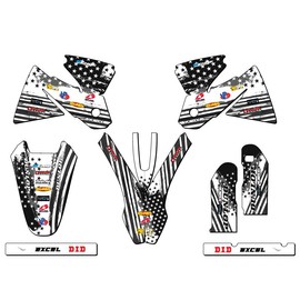 2001 Old Style SX Merica Grey Senge Graphics Base Kit Compatible with KTM