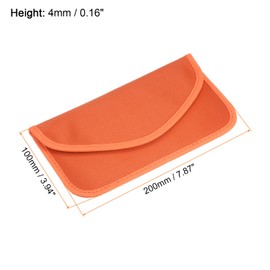 MECCANIXITY 2Pcs Faraday Bag, RFID Signal Blocking Pouch Wallet 7.87 Inch Anti-Tracking Anti-Theft Anti-Spying for Phone and Key Fob, Orange