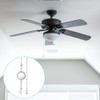 BENECREAT 4Pcs Alloy Ceiling Fan Pull Chain Extenders, Key Star