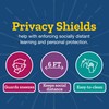 Really Good Stuff Large Privacy Shields Set of 12, Red,