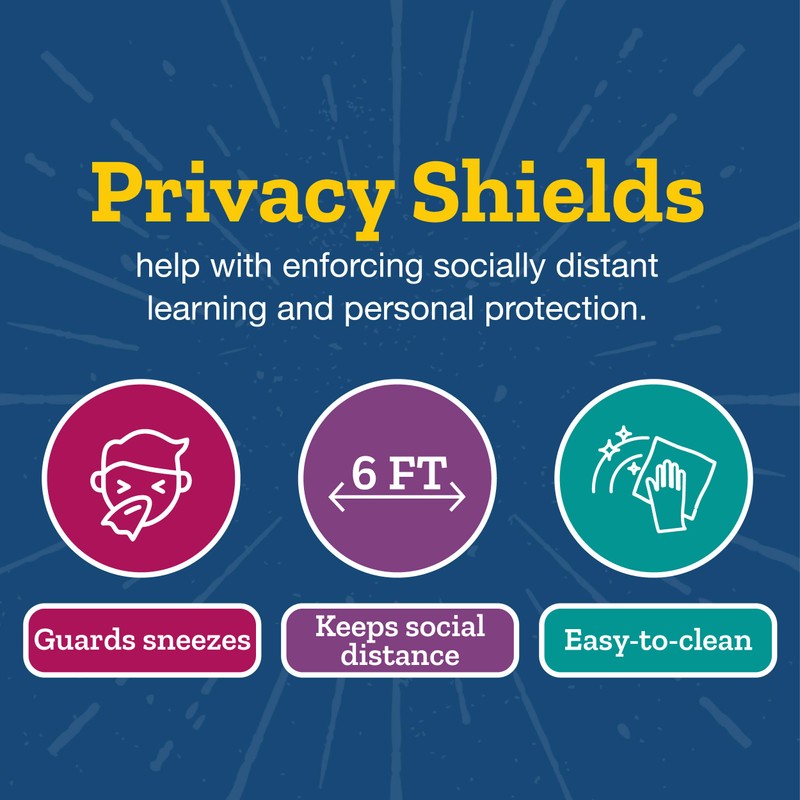 Really Good Stuff Large Privacy Shields Set of 12, Red,