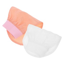 Vaguelly 2pcs Faux Silk Exfoliating Washcloths for Men Women Gentle Bath Gloves and Back Scrubber for Skin Cleansing Soft Silky Touch for