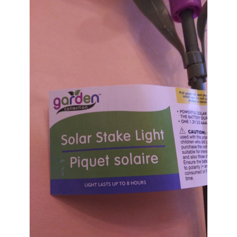 Garden Collection Floral Shaped LED Solar Stake Lights, 12.125 x