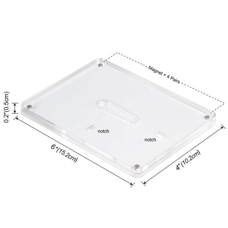 Boxalls 4x6 Inches Acrylic Picture Frame with Stand, Clear Photo