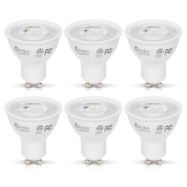 Simba Lighting LED GU10 7W ETL Listed Dimmable Spot Light Bulb (6 Pack) Halogen 70W Replacement MR16 Shape for Accent, Track Lighting, 38° Beam Angle, 120V, Twist-N-Lock Bipin Base, 5000K Daylight