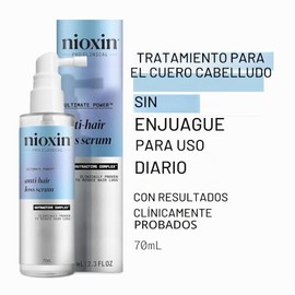 Nioxin Tratamiento del Cuero Cabelludo Anticaída Cabello Mujer y Hombre - Sérum Sin Aclarado para Cabello Débil, con Cafeína y Niacinamida (70ml)