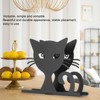 2pcs Metal Napkin Holder Innovative Hollow Out Cat Shape Paper