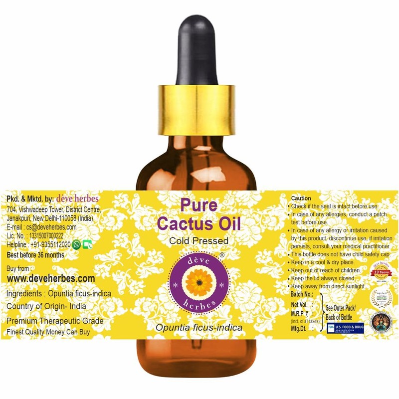 Deve herbes Pure Cactus Oil (Opuntia ficus-indica) Cold Pressed With