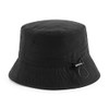 Recycled Polyester Bucket Hat Elastic Drawstring, black