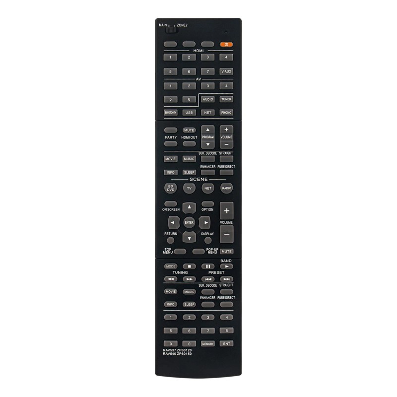 For Yamaha RAV540 ZP60150 Replace Remote for Yamaha Receiver RX-A850