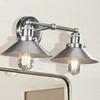 JONATHAN Y JYL7427B July 17.5" 2-Light Metal Shade Farmhouse Sconce
