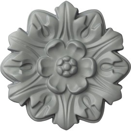 Ekena Millwork CM07EM 7 5/8" OD X 1" Emery Leaf Ceiling Medallion , white