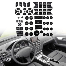 Priprilod Door Steering AC Window Repair Button Kit Decal Stickers Compatible with Mercedes 2007 2008 2009 2010 2011 2012 2013 2014