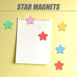 SEWACC 240Pcs Star Magnets for Whiteboard Star Fridge Magnets Colored Magnets Star for Reward Office Kitchen Classroom Decoration