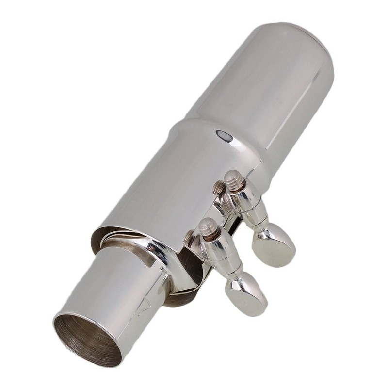 Yibuy Silver #7 Alto Sax Mouthpiece with Cap Ligature E