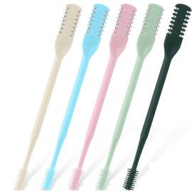 Nasal Hair Trimmer 2-in-1, Double-Sided Nose Hair Cutter, Portable 360° Rotating Manual Nose Hair Trimmer for Men and Women (5 Pcs (Colorful))