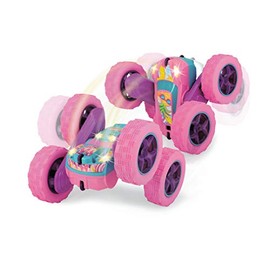 Dickie Toys 201104002 Drivez RC Candy Flippy Toy Car Rotational Flip Function with Remote Control up to 8 km/h for Boys and Girls Illuminated 6 Years + 28 cm Pink/Turquoise