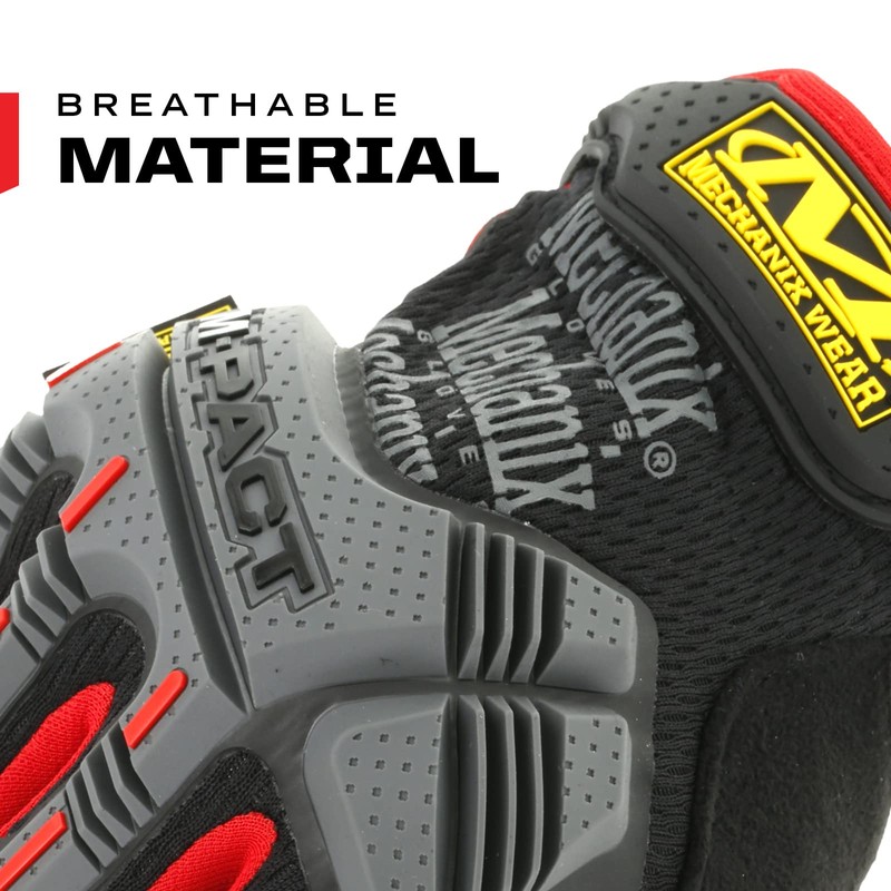 Mechanix Wear - M-Pact Work Gloves (Small, Black/Red)