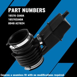 Engine Air Intake Hose 165763JA0A Compatible with Nissan Murano 2015-2023 fit for Pathfinder 2013-2016 fit for Infiniti QX60 2014-2016 fit fo JX35 2013 Replacement 16576-3JA0A, 004B A27624 With clamp