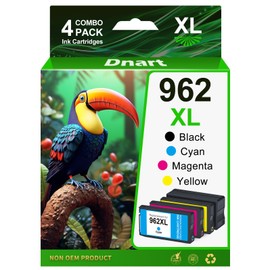 962XL 962 Ink Cartridges Replacement for HP 962XL 962 XL Black and Color Combo Pack Work for HP Officejet Pro 9010 9015 9020 9025 Printers (4-Pack)