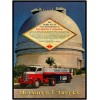 Diamond T Trucks Chevron Oil Vintage Look 9” x 12” Reproduction Aluminum Sign.