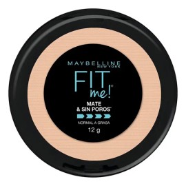 Maybelline Base Maquillaje Polvo Fit Me, 12 gr, matifica y controla brillo 16h, minimiza poros