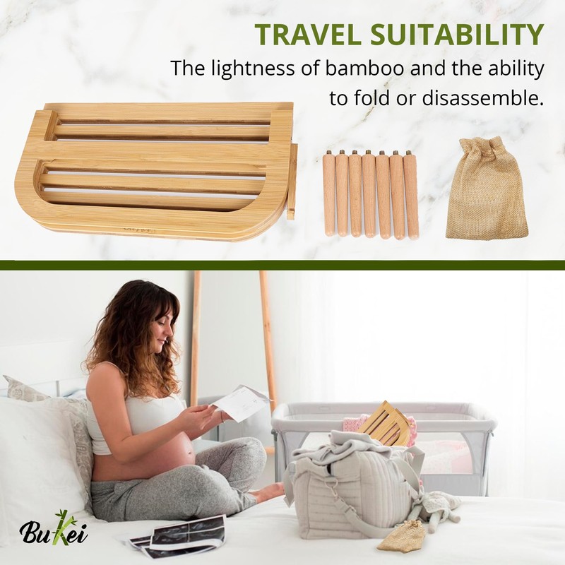 Bamboo Baby Bottle Drying Rack - Space Saving Bottle Dryer