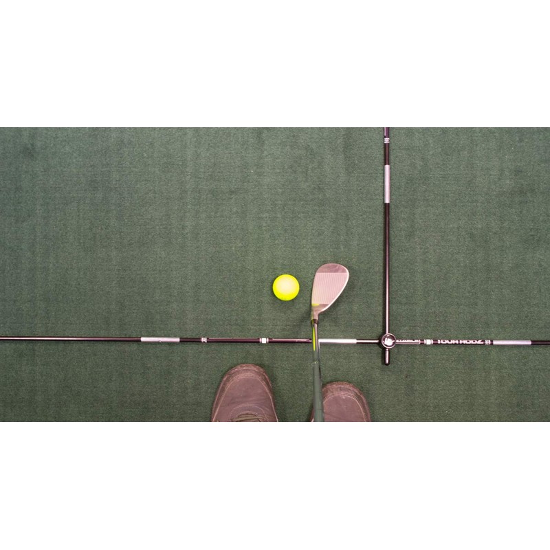 Longridge Golf Practice Aid Portable Tour Rodz Alignment Sticks Black