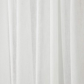 Nicole Miller Belfry Sheer Rod Pocket Top Curtain Panel, Snowflake, 50x84, 2 Piece