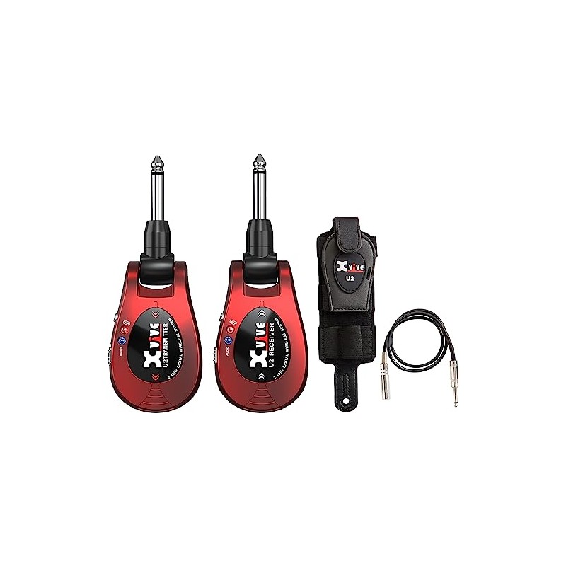 Xvive U2 Digital Wireless Guitar System and Strap Holder Bundle