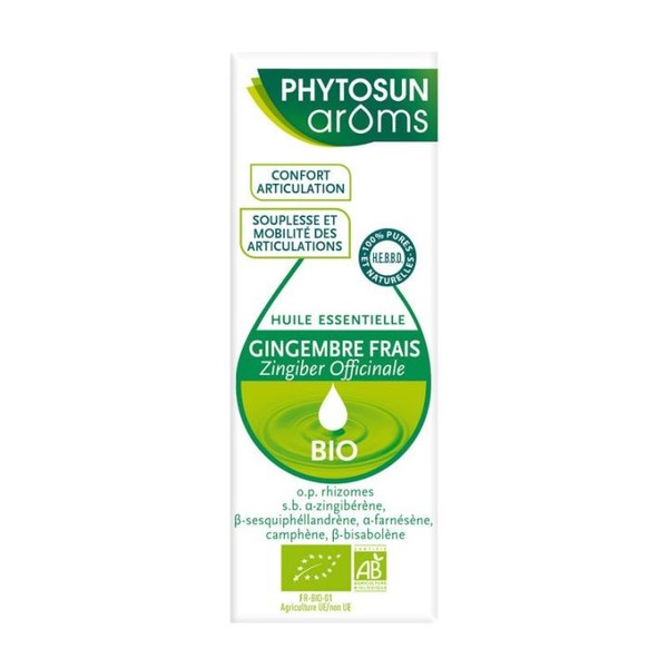 Phytosun'aroms Phytosun Aroms Huile Essentielle de Gingembre Frais Bio