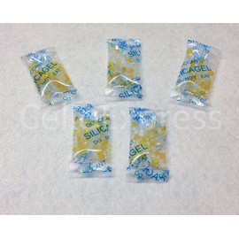celloexpress SELF INDICATING - YELLOW Silica Gel Pouches - Pack of 200-1g Silica Gel Sachets