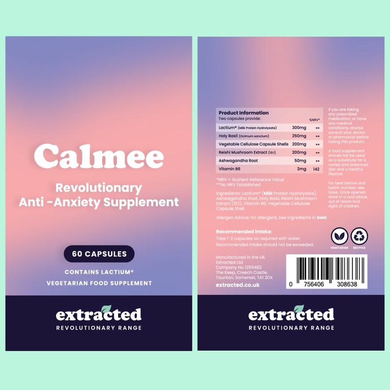 Extracted Calmee Natural Anxiety & Stress Relief Supplement - High