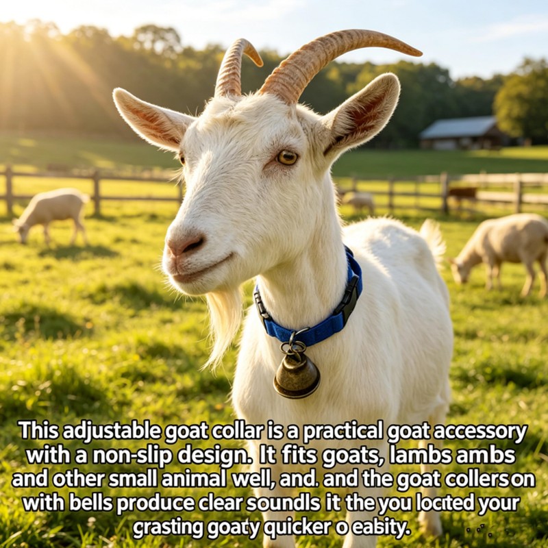 CJFNDFA 5 Pack Nylon Goat Collar with Bell, Adjustable for