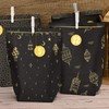 ANYUNKEY DIY Ramadan Kalender zum Befüllen-Ramadankalender Tüten-Bedruckte Kraftpapiertüten in schwarzes