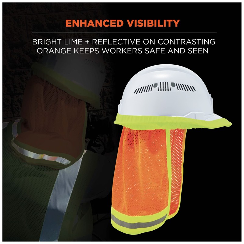 Ergodyne GloWear 8005 High Visibility Reflective Mesh Hard Hat Neck