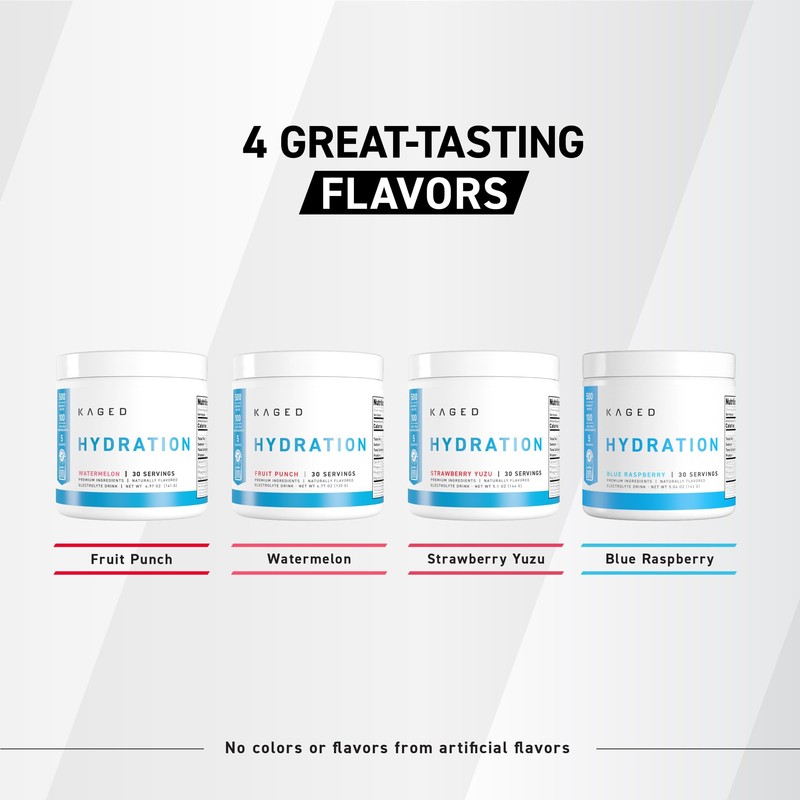 Kaged Daily Hydration | Sugar Free Electrolyte Powder Drink Mix